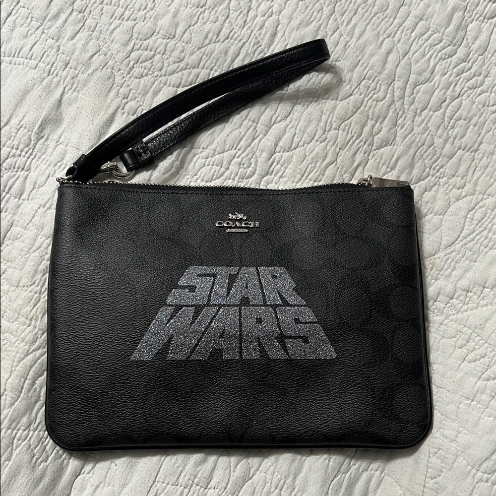 Coach Black Star Wars Wristlet